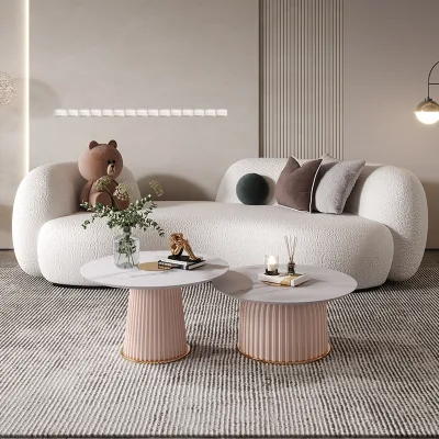 2025 Simple Style Lambswool Sofa Set Hotel Lobby Sofa Home Living Room Casual Sofa