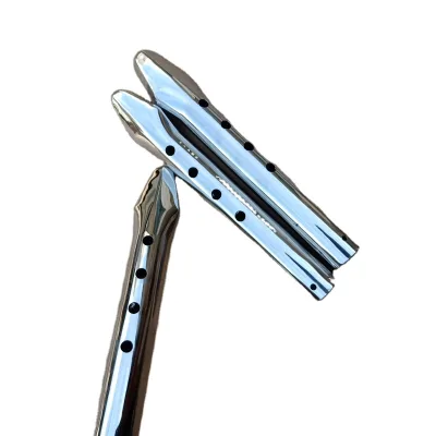 Traditional Stainless Steel Red-Tasseled Spear Head for Martial Arts Competition