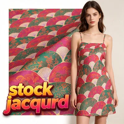 High Quality Luxury Rich Flower Satin Metallic Brocade Jacquard Fabric for Fashion Dress for Africa