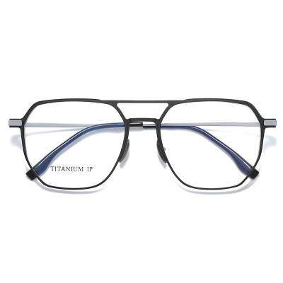 Double Beam Frame Men's Big Face Aluminum Magnesium Pure Titanium Frame
