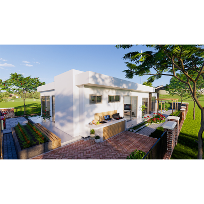 Best Selling Product 3 Bedrooms 2 Bathrooms Open Kitchen and Garage Cheap Ready Made House From China Factory