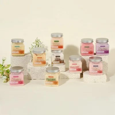 AESTHTANY 10 Types Body Scrub 280g Natural Face Body Scrub Soft Outer Skin Contour Tidying Brighten Dull Skin Daily Shower Care