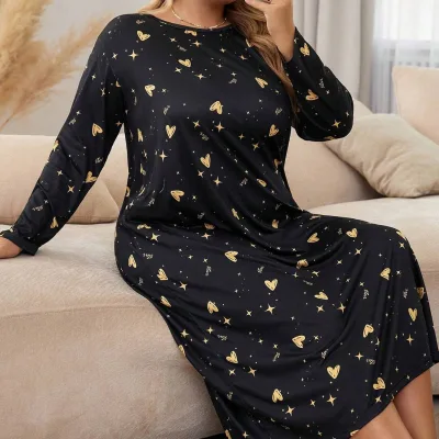 ODM Foreign Women extra Fat Plus Size Dress Loose Pajamas Female Summer Sexy Seductive Nightdress