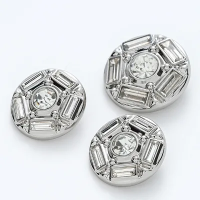 High-grade Zinc Alloy Eco-Friendly Shank Buttons with Plating for Autumn Winter Coats