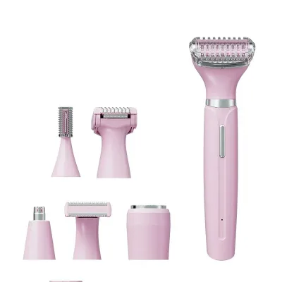 Cheap Price Waterproof 6 in 1 One Blade Electric Lady Shaver Hair Removal Women's Face Body Public Nose Hair Trimmer