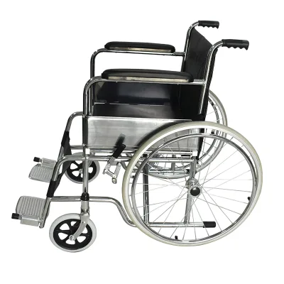 High Quality Steel Wheelchair Foldable Hospital Wheel Chair
