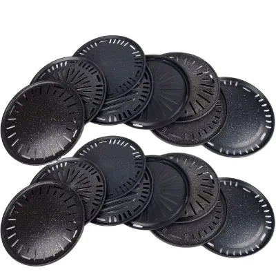 Korean Stone Grill Pan Round BBQ Grill Plate Grill Pan