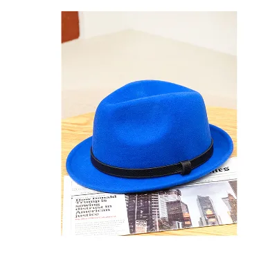 Y&L Men's Adult 1920s Style Short Brimmed Woolen Felt Panama Hat Medium Soft Cotton Straw Woven Easter Party Decorations