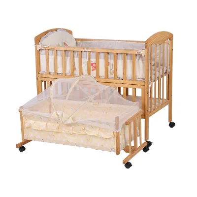 Environment Friendly Natural Pine Wood Baby Bed Nest/baby Armable Crib