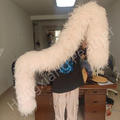 Wholesale Thickness Ostrich Feather Boa Best-Selling Ostrich Feather Boa for Haute Couture and Handmade Fashion Dresses
