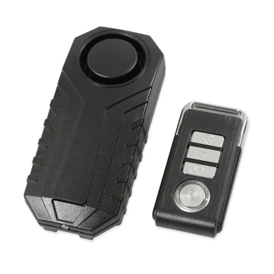 Waterproof Battery Supply 113dB Wireless Remote Control Security Car Vibration Sensor Alarm