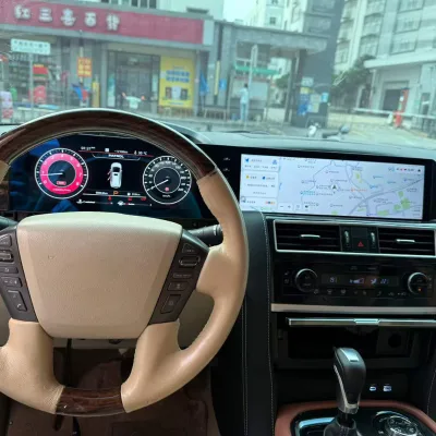 12.3 Inch Dual Display Android TV Car Multimedia Player for Patrol Y62 Y63 08-21 for Player Head Unit Stable Performance