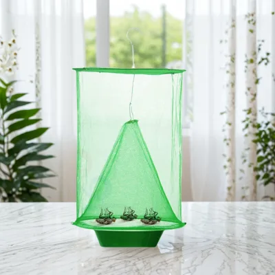 Outdoor Eco-Friendly Sustainable Hanging Fly Trap Ranch Green Cage for Family Farms Parks Restaurants Bedrooms for Pest Control