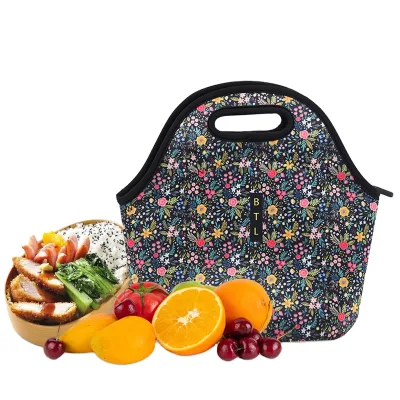 Reusable Neoprene Insulated Lunch Tote Bag for Work School Picnic or Travel Adult Cooler Bags