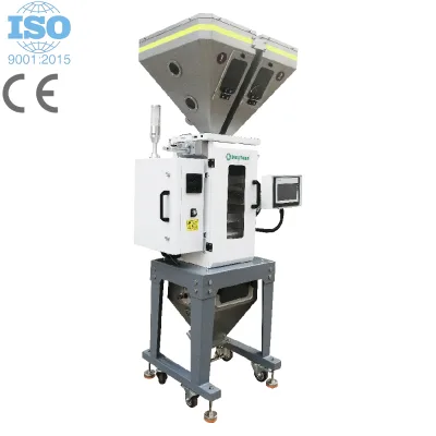 Industrial PLC Controlled 4 Component Gravimetric Blender for Injection Molding Plastic Material