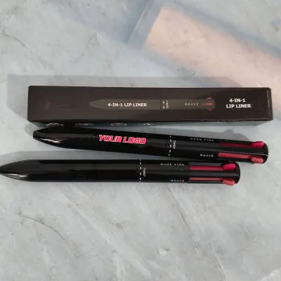 Wholesale Black Makeup Pen Private Label 4 in 1Lip Liner Pen Twist Lipliner Pen