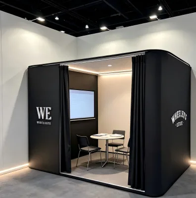 Dye Sublimation Custom Dressing Room pop up Portable Changing Fitting Room for Temporary Meeting Room