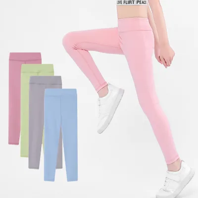 2025 CT00003 6 Colors Girls'Shark Skin Pants Spring/Autumn Thin High Waist Leggings Stretchy Bambi Pants for Toddlers & Babies