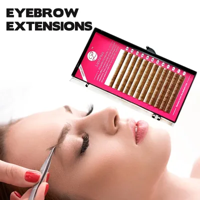 LashPlus Bottom Lash Dark Light Brown 0.05 0.07 Mix Eyebrow Graft Customize Eyebrow Extensions