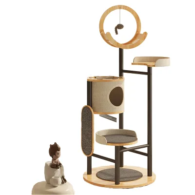 Cat Tree for Indoor Cats Cat Scratching Post With Interactive Toys Heavy Duty Sturdy Construction Cat House Tree
