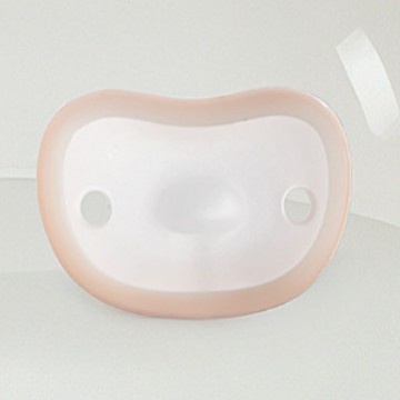 Thumb-shaped Pacifier Anti-colic Ultra-soft One-piece Silicone Teether Broad Caliber Solid Pattern for Babies 036 Months