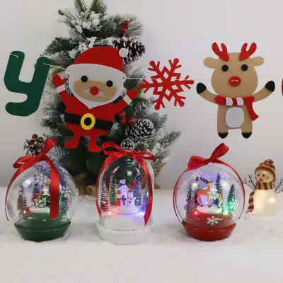 Small Glass Dome House Ornament Dome Light Led Dome Music Spun Base Christmas Decoration Sale Christmas Nativity Scene