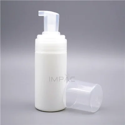 Cosmetic plastic mousse foaming pump pe bottle for hair washing 100ml
