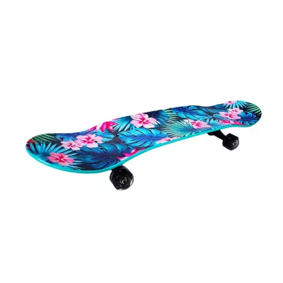 Factory Direct 31 Inch Double Head Double Rocker Skateboard with Warped PP Plastic Deck [a Variety of Colors] Children's Gift