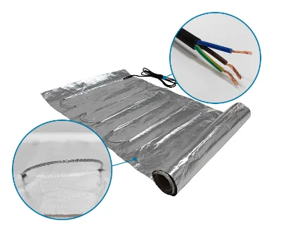 12v Heat Mat Aluminum Fabric Electric Heating Mat Bathroom Warming Undefloor Heating Mat