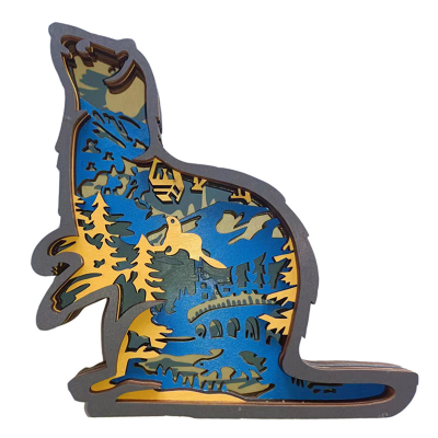 Creative Home Forest Series Wooden Animal Decorative Pieces