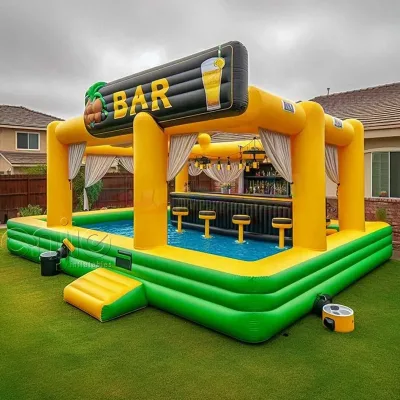 PVC Customized Outdoor Floating Pool Bars Drink bar Inflatable Floating Pool bar