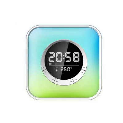 Digital Alarm Clock FM Radio With USB Charging STA Wireless Bluetooth Indoor Desk Night RGB Light Speaker