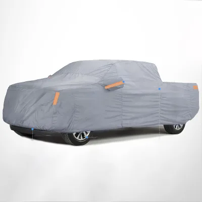 Custom Indoor Car Cover Machine Washable Non - Woven Fabric Satin With Soft Fleece Lining Pickup Truck Car Cover