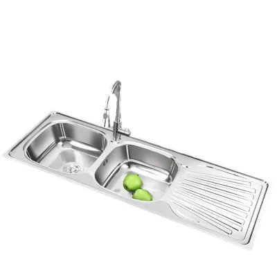 304 stainless steel sink with plate, 201 stainless steel kitchen sink, multi-functional countertop dishwashing basin, washing