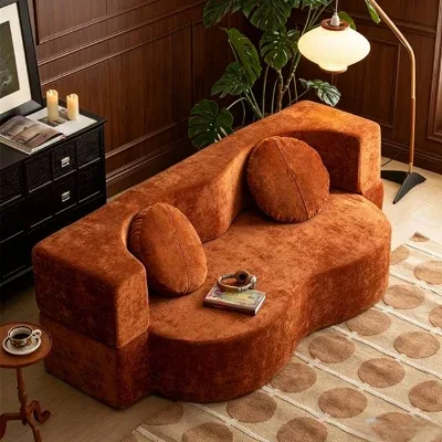 China Origin for Velvet Modern U-shaped Compressed Sofa Set High Polymer Compressible Sponge 180T Aerobic Cotton Legs