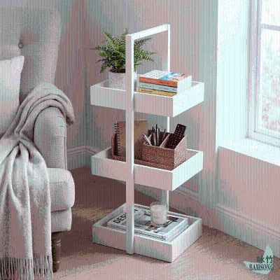 Desktop Storage Organizer Top Carry Handle Freestanding Countertop Tray Stand Kitchen Spice Bathroom Vanity Makeup Organizer