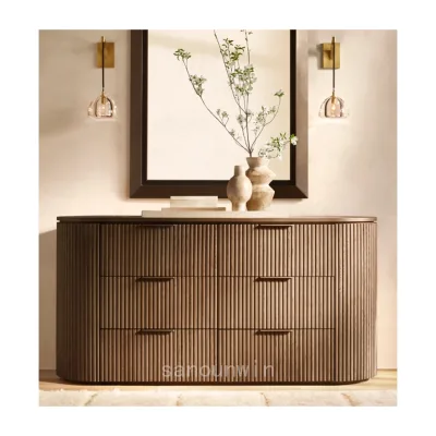 High Quality Home Furniture Bedroom Dresser Wooden Dresser Table