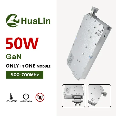 400-700mhz 50W RS485 Monitoring GaN 50W RF Module 50dB High Gain UHF Band C-UAS Anti FPV Rf Power Amplifier