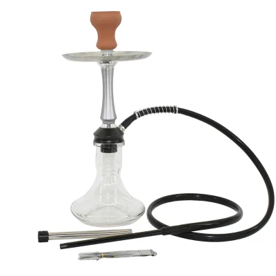 High Quality New Shape Factory Wholesale Aluminum Chicha Glass Bottle Hookah Shisha