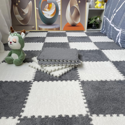 Interlocking Foam Mats Soft Playmat Puzzle Plush Area Rug Floor Mat for Play Room