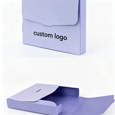 Luxury Custom Design Cheaper Full Color Gift Paper Box Hair Silk Scarf Envelope Box