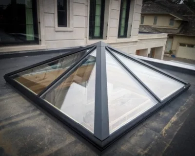 Modern Design Anti-Slip Waterproof Steel Frame Walk-On Skylight New Daylighting Rooflight Window for Basement Walk-on Glass