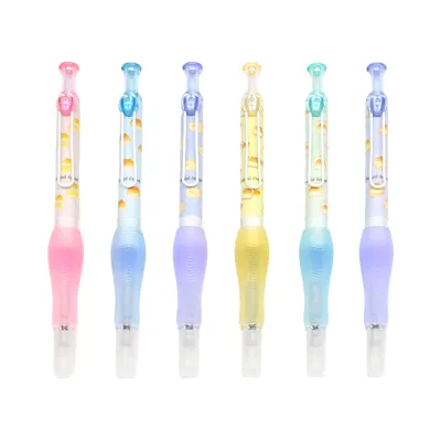 12-Pack Corrective Grip Fountain Pen Colorful Erasable Student Pen Plastic Removable Blue Black Replaceable Ink for Writing