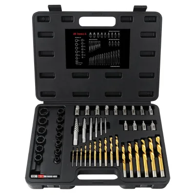 Xi Meng 35-Piece Multi-Functional Broken Nut & Thread Extractor Set for Hex Screws Drill Bits Mechanical/Auto Repair