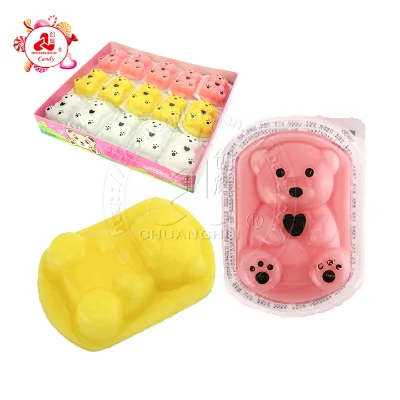 Assorted Fruit Flavor Bear Shape Pudding Big Bear Jelly in Box