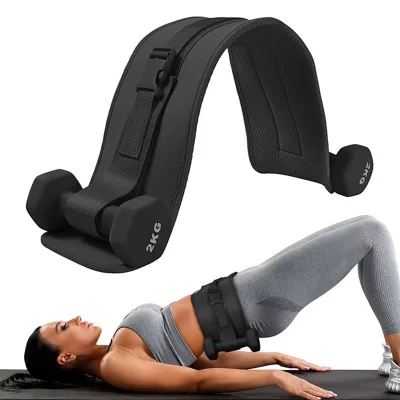 Hip Thrust Belt Weighted Waist Trainer Adjustable Glute Bridge Training with Durable Chain for Gym Fitness Booty