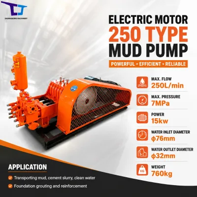 High Power Diesel Engine Piston Mud Pump Three Cylinder Reciprocating for Geothermal Well