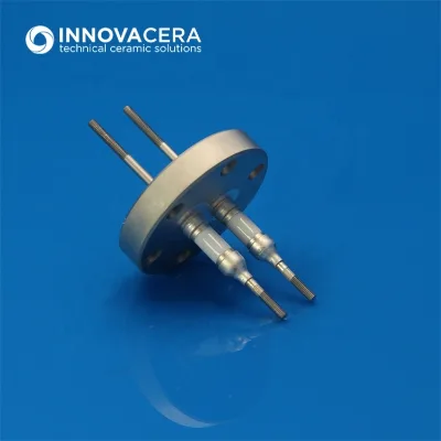 High Vacuum Ceramic Feedthrough with CF/KF/ISO Flange