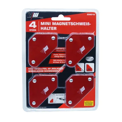 VECTOR WELDING ZO6010 Mini Magnetic Welding Angle 380V 6.8kVA 1 Box Contains 4pcs for Stahl Werk Magnetschweibhalter