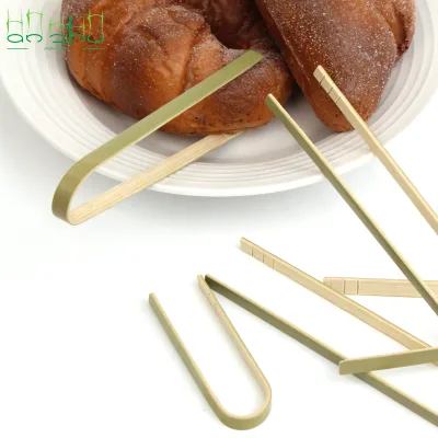 Bamboo Tongs for Noodles and Pasta Long Handle Serving Tongs Natural